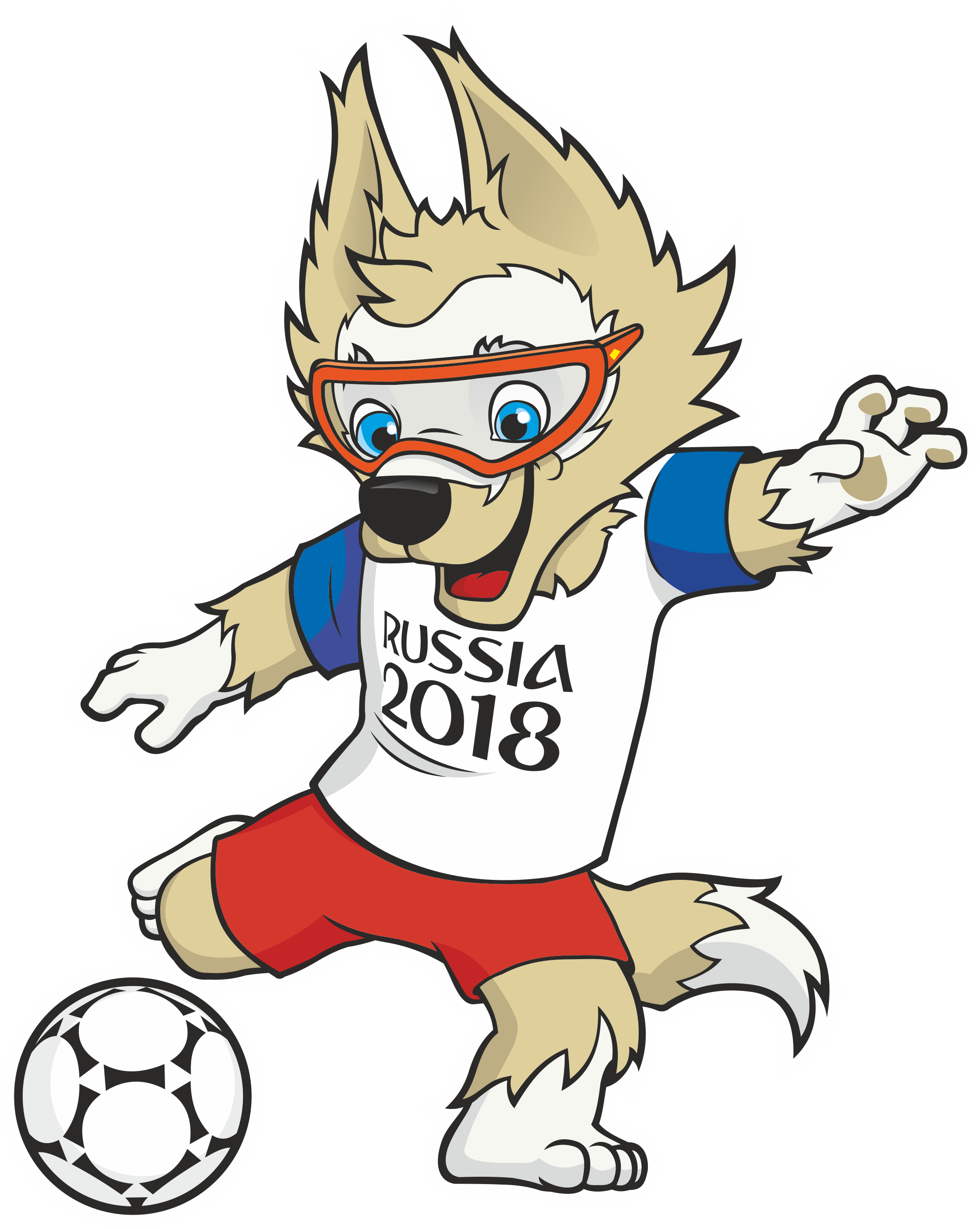 2018 Fifa World Cup Logo & Mascot Zabivaka Logo [fifa - World Cup Russia Mascot PNG with transparent background