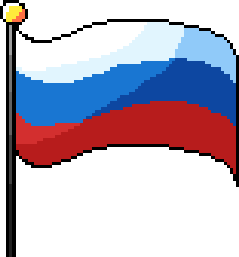 Russian Flag Pixel Art