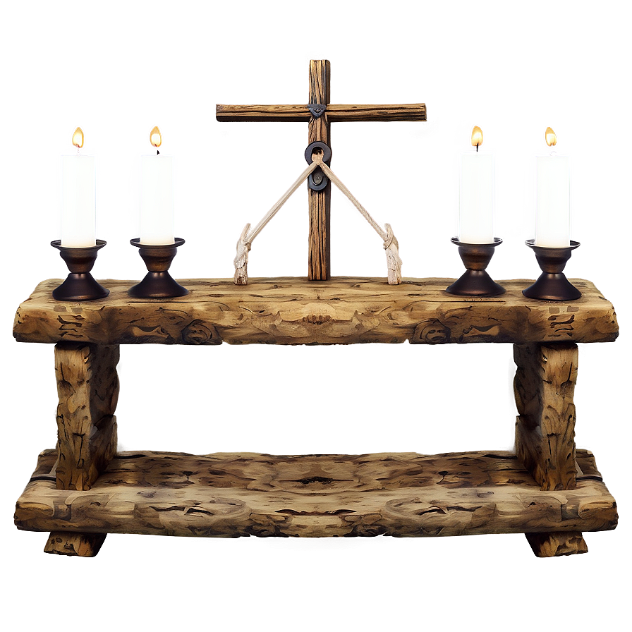 Rustic Altar Design Png 06242024