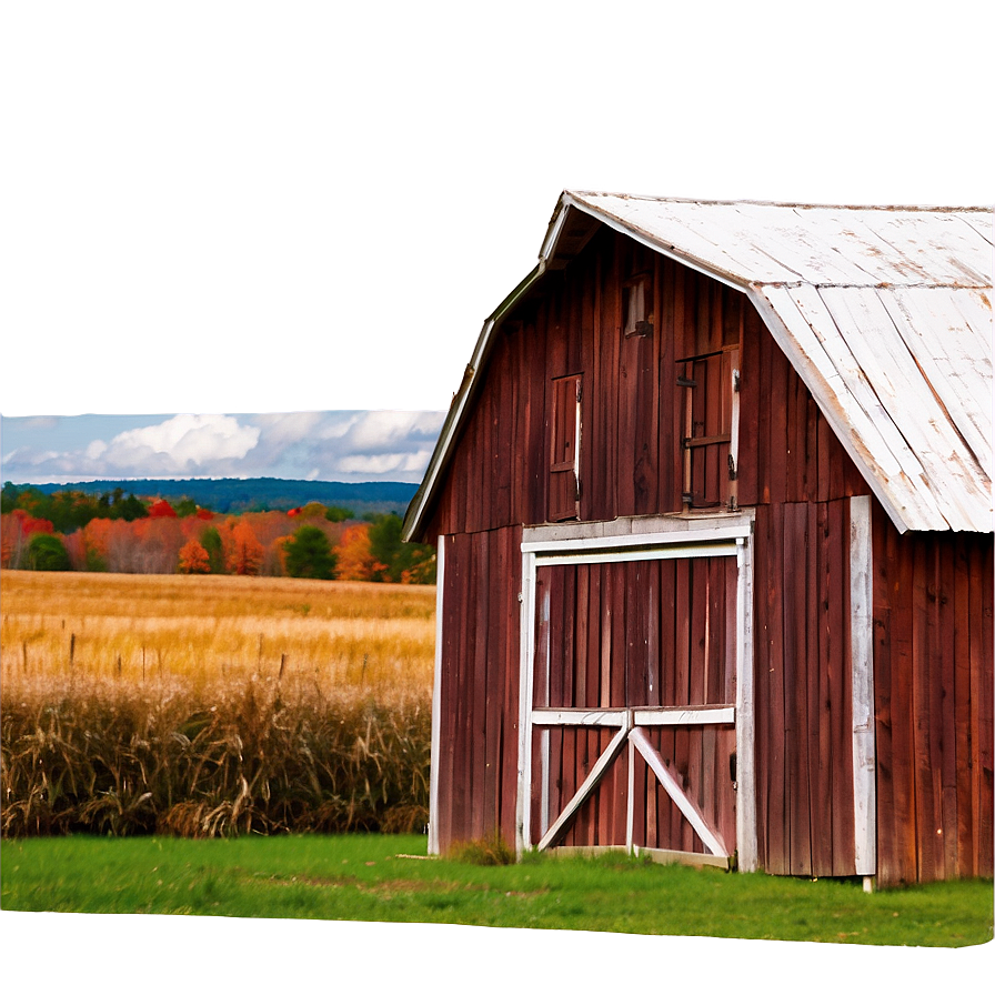 Rustic Autumn Barn Png 05212024