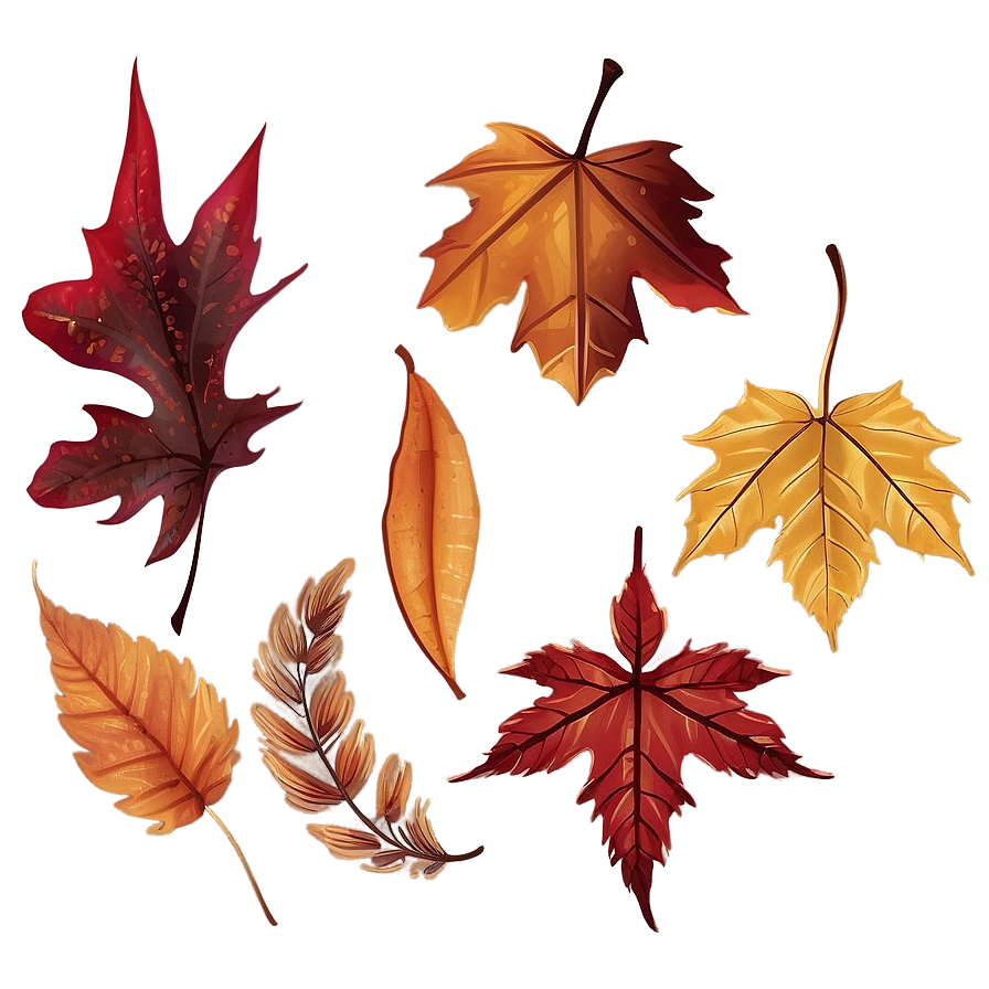 Rustic Autumn Leaves Png Rch35