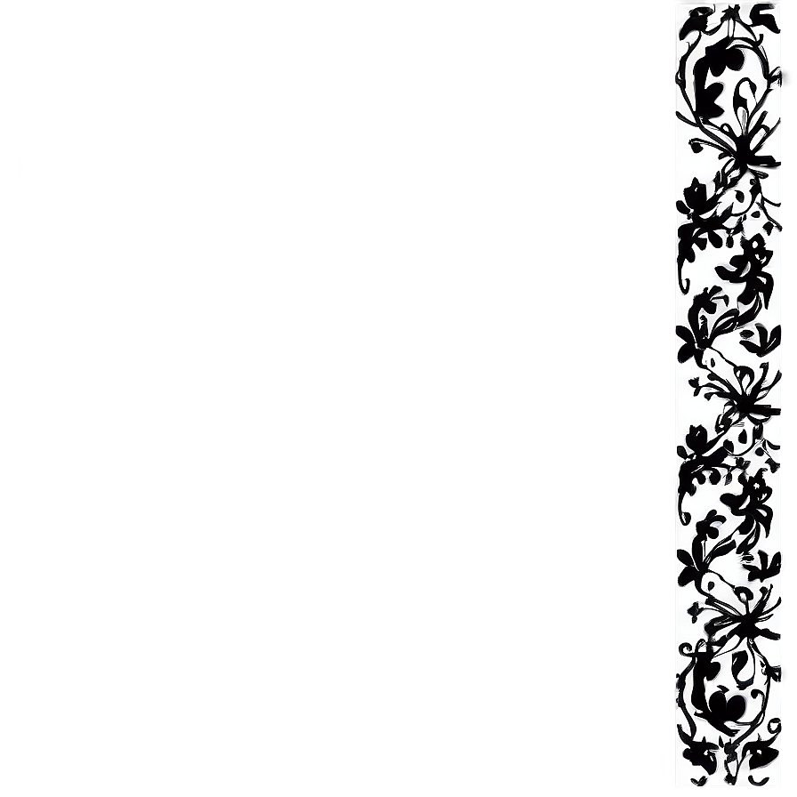 Rustic Black Sketch Border Png 05252024