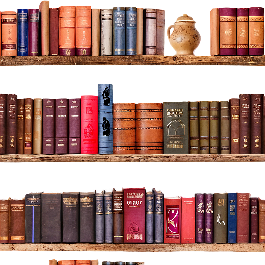 Rustic Bookshelf Png Gjs