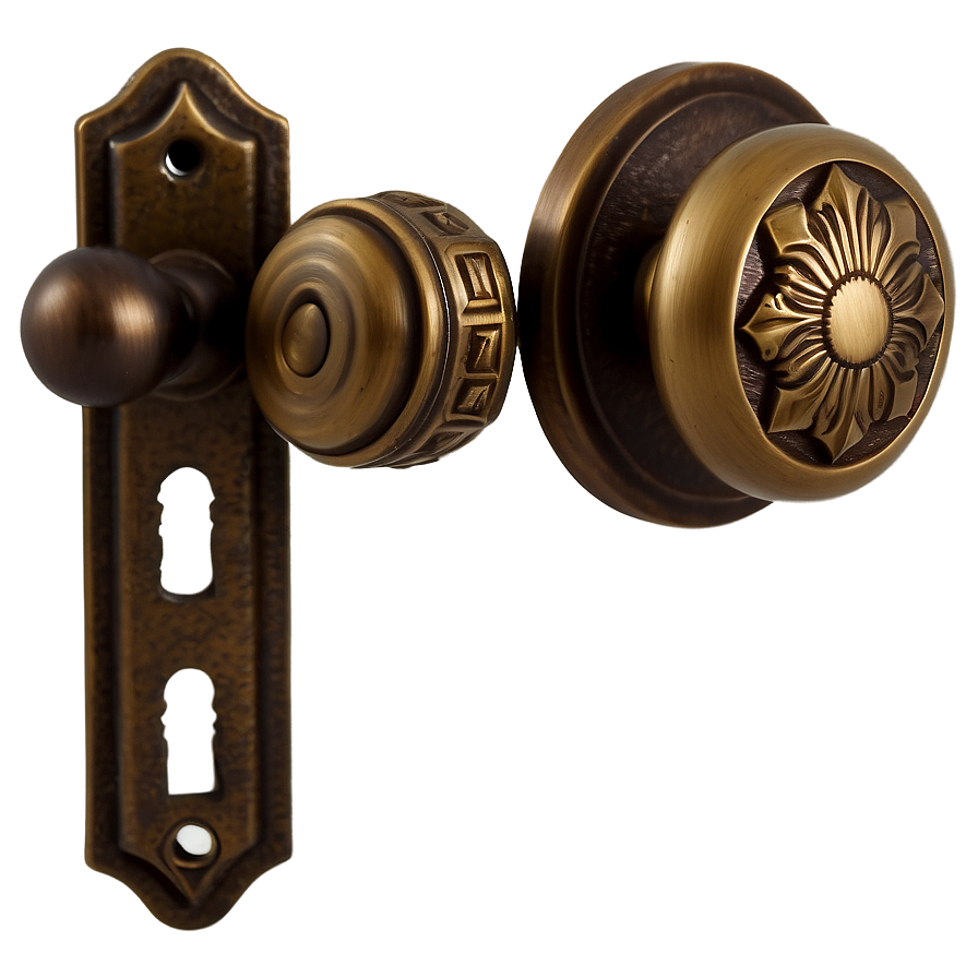 Rustic Bronze Door Knob PNG 96 PNG with transparent background