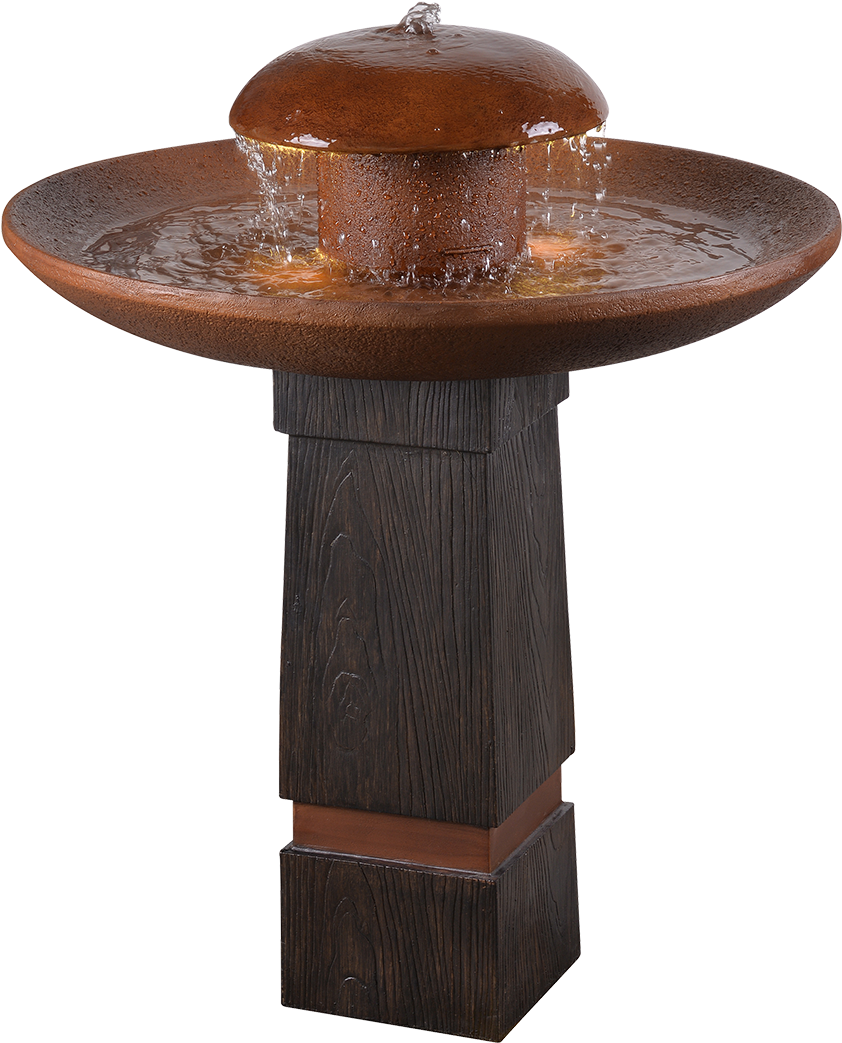 Rustic Brown Garden Fountain.png