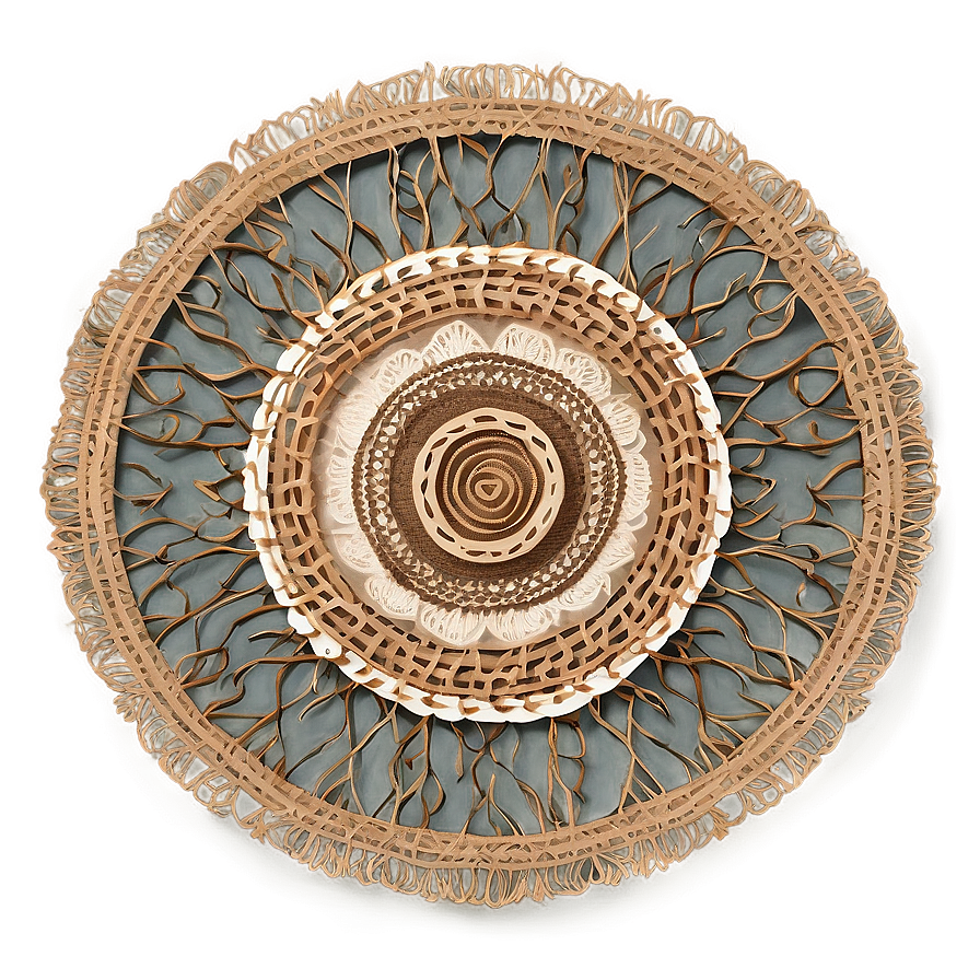 Rustic Burlap Doily Png Dem29