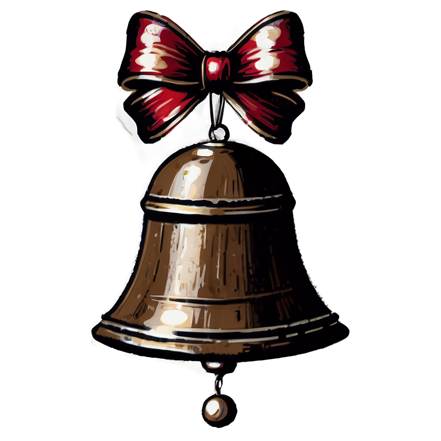 Rustic Christmas Bell Png 25