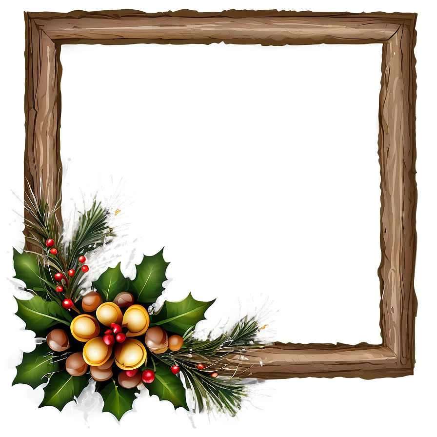 Rustic Christmas Frame Png Kvi