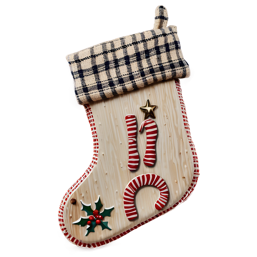 Rustic Christmas Stocking Png 67