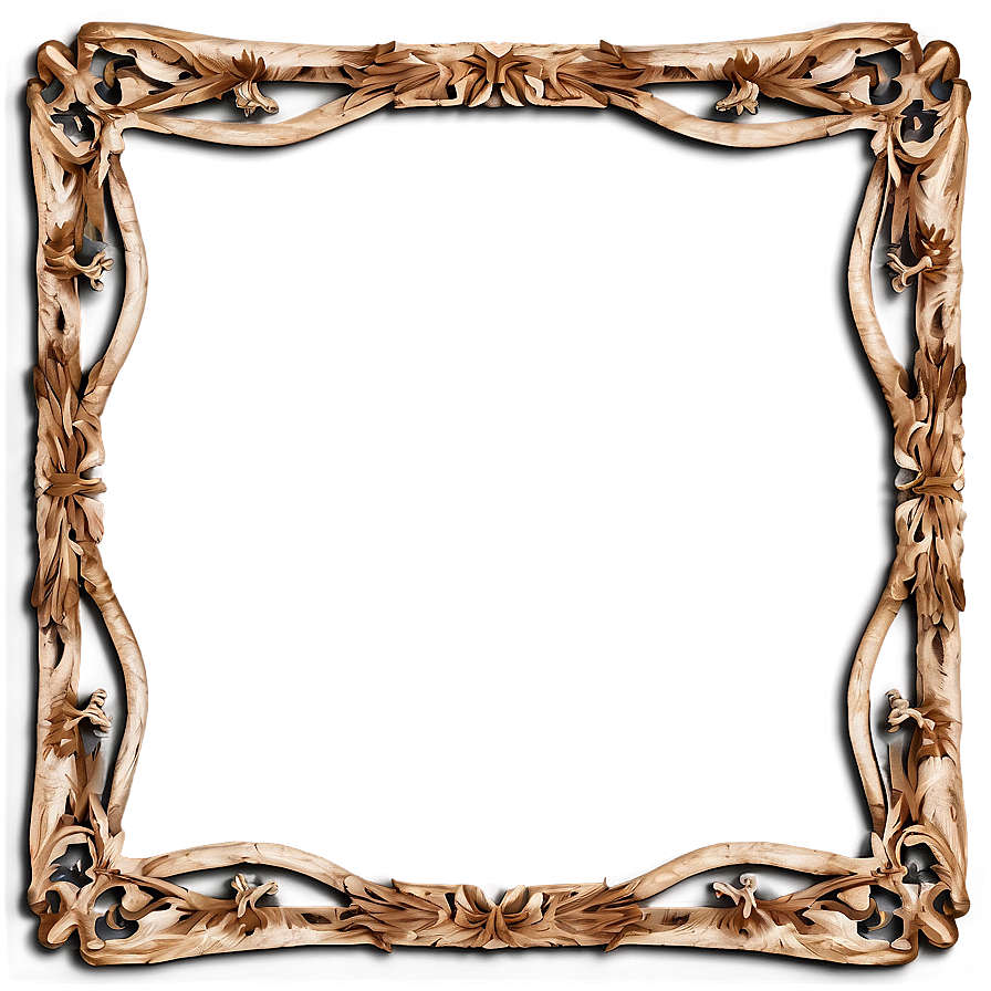 Rustic Decorative Frame Png 06292024