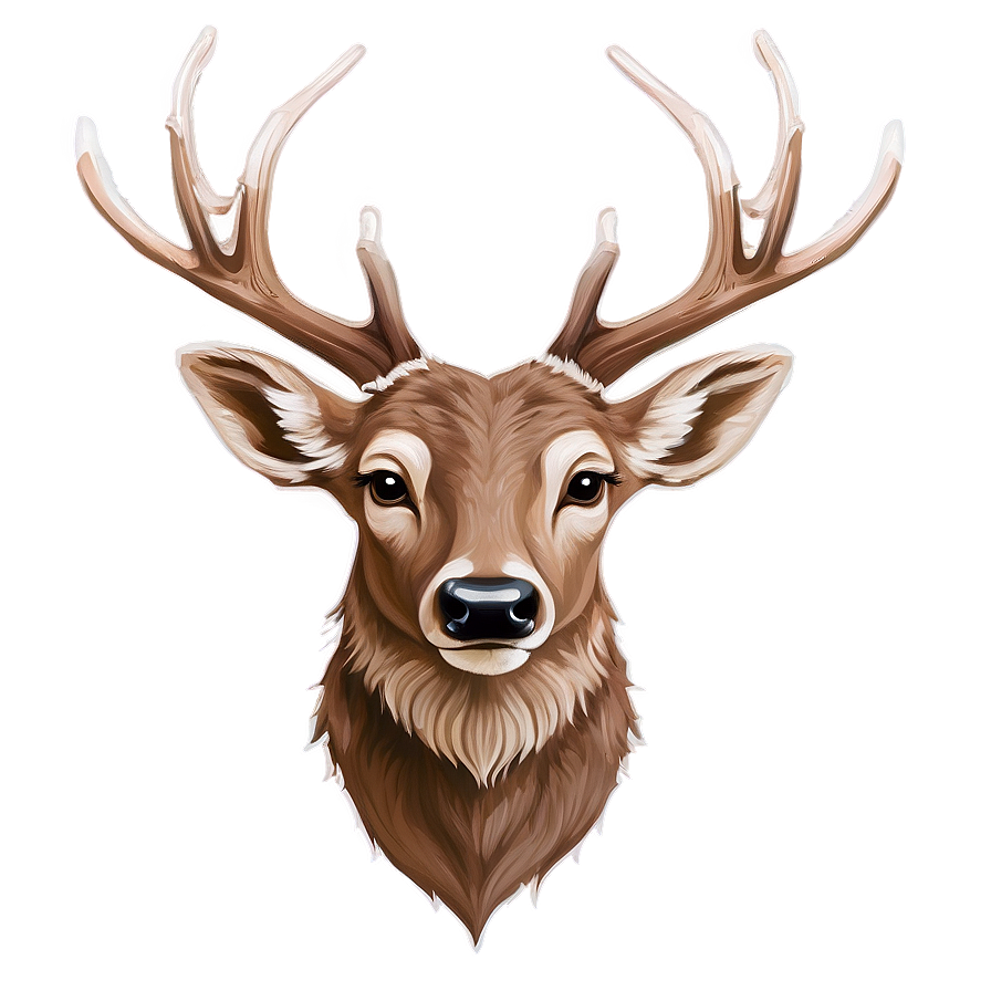 Rustic Deer Head Drawing Png 06212024