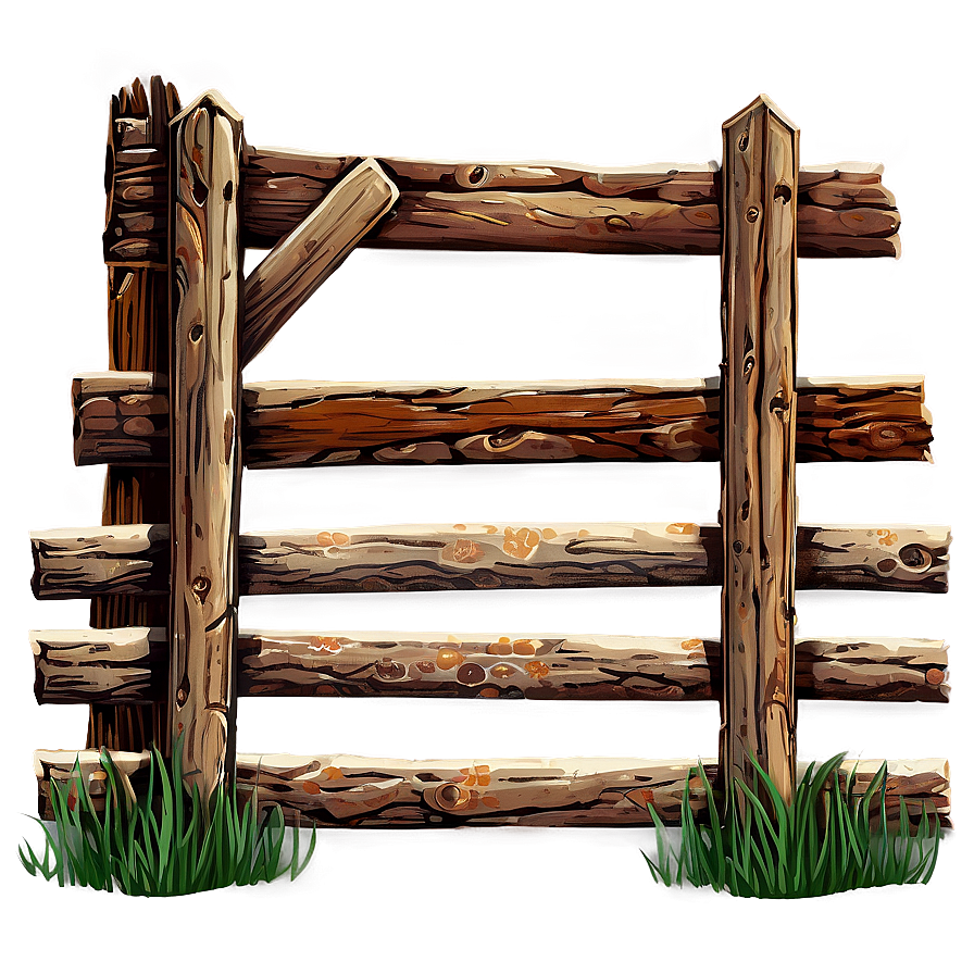 Rustic Farm Fence PNG nwd96 PNG image with a transparent background, free high-resolution download