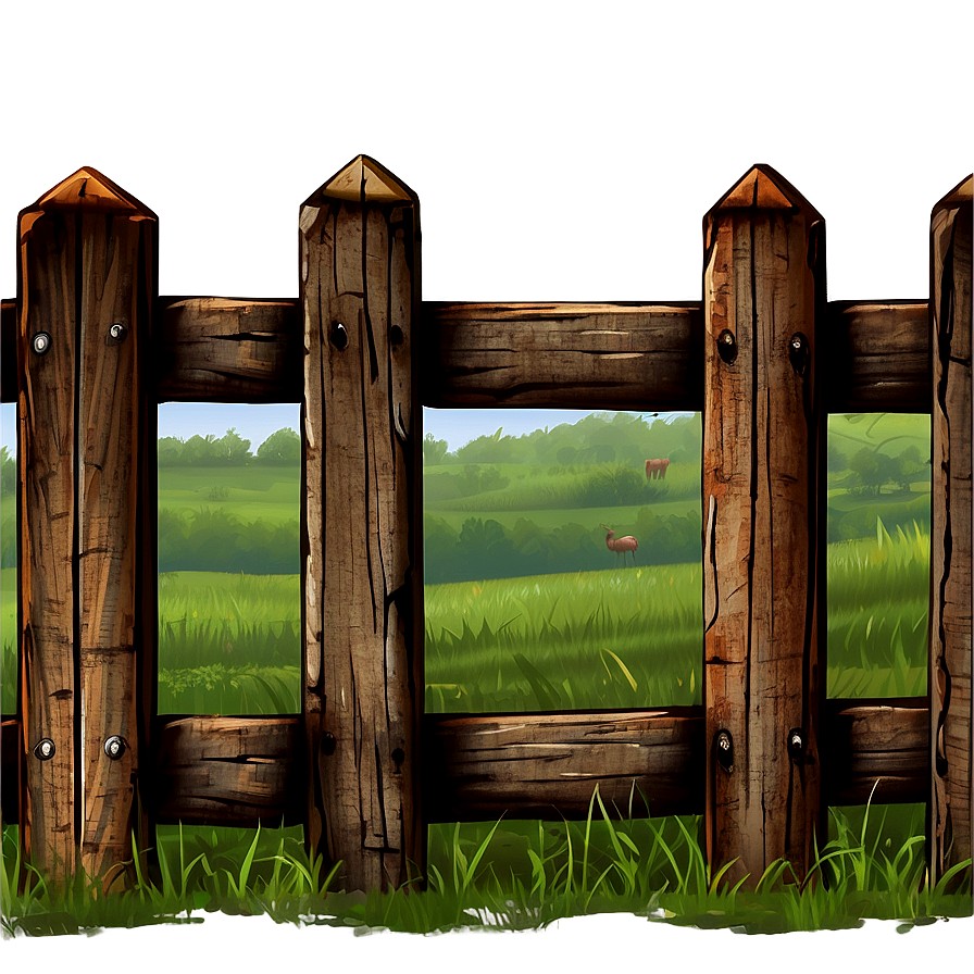 Rustic Farm Fence PNG shd PNG image with a transparent background, free high-resolution download