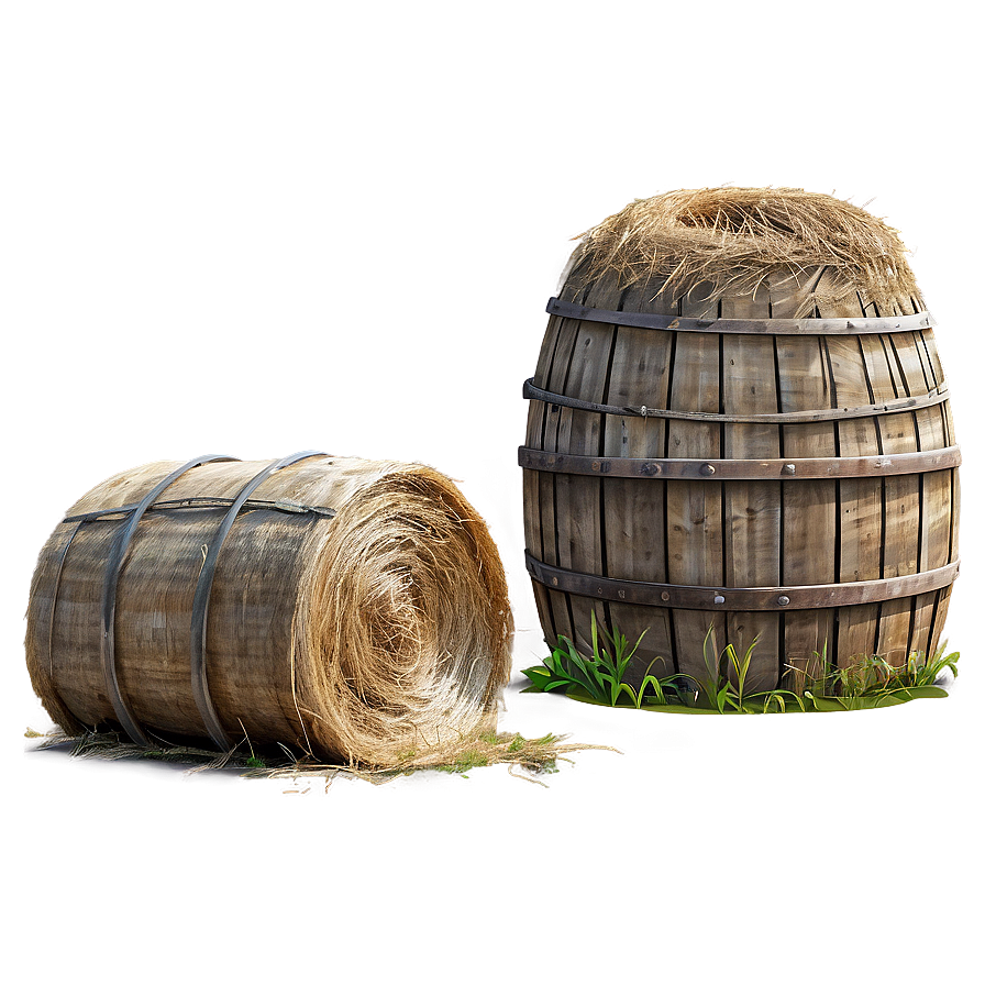 Rustic Farm Hay Bales Png Dus7