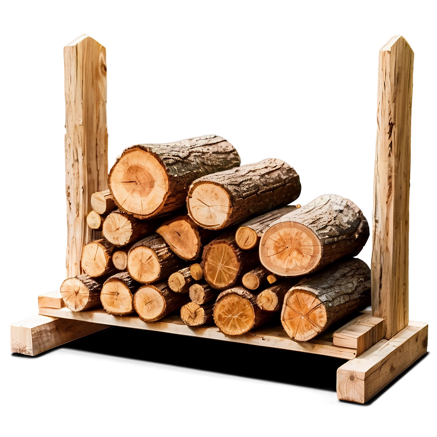 Rustic Firewood Rack Png 06282024