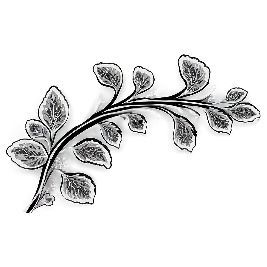 Rustic Flower Black And White Png 3