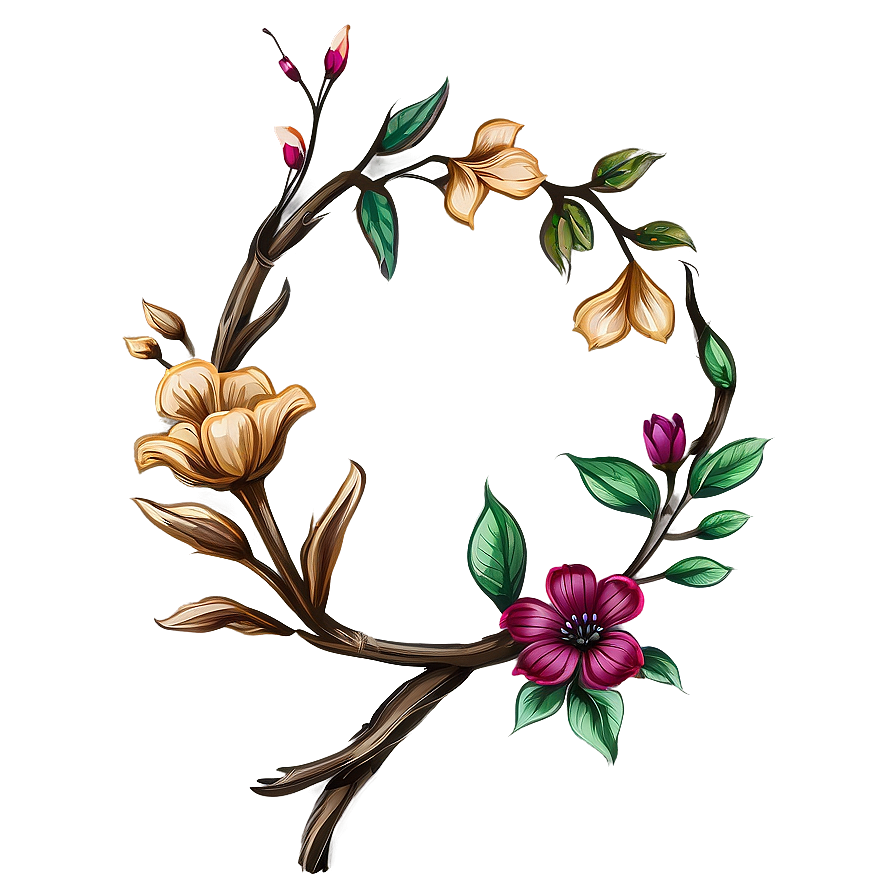 Rustic Flower Drawing Png Wgf23