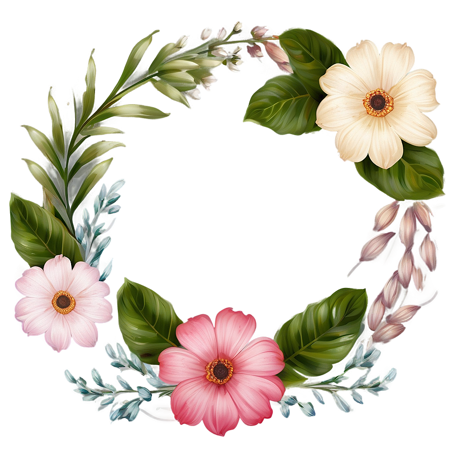 Rustic Flower Frame Png Rvd