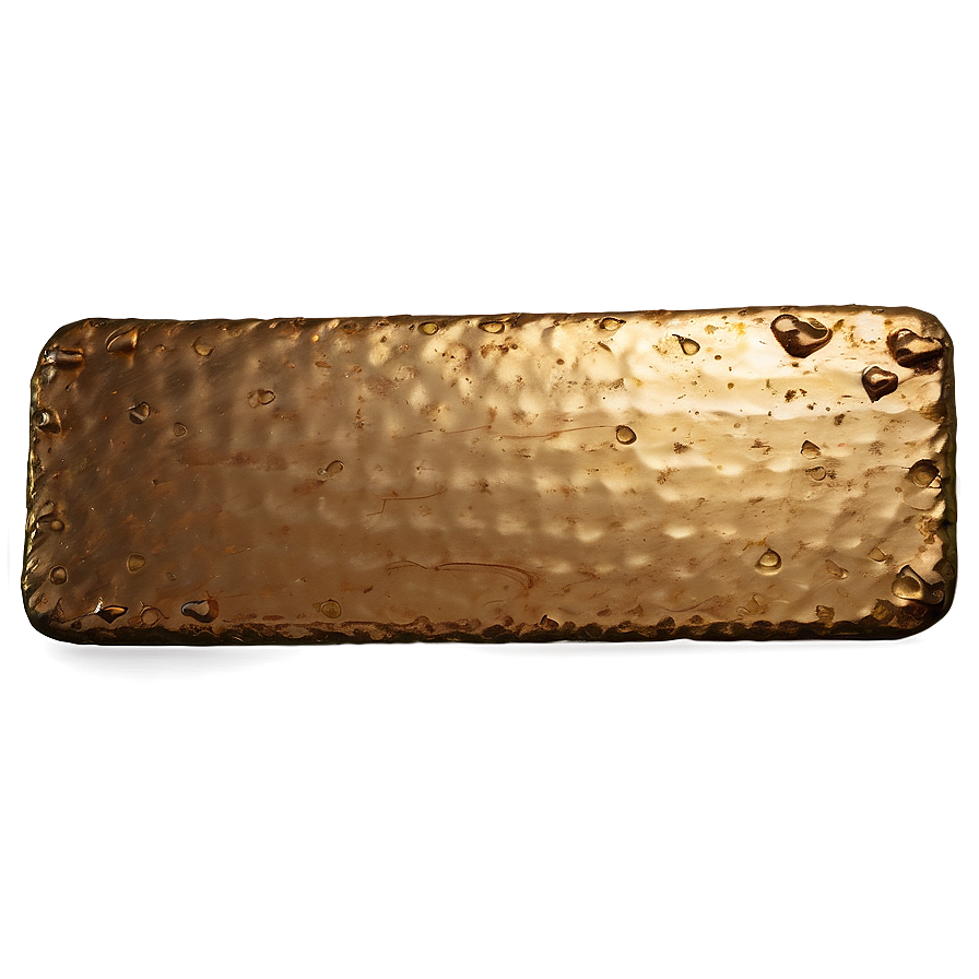 Rustic Gold Rectangle Png 34