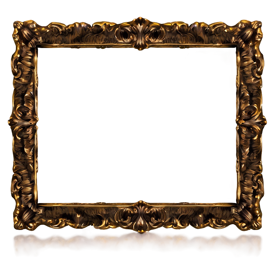 Rustic Golden Frame Png 78