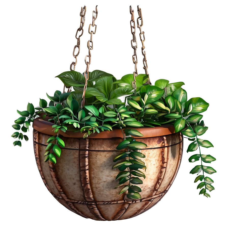 Rustic Hanging Plant Png 05252024