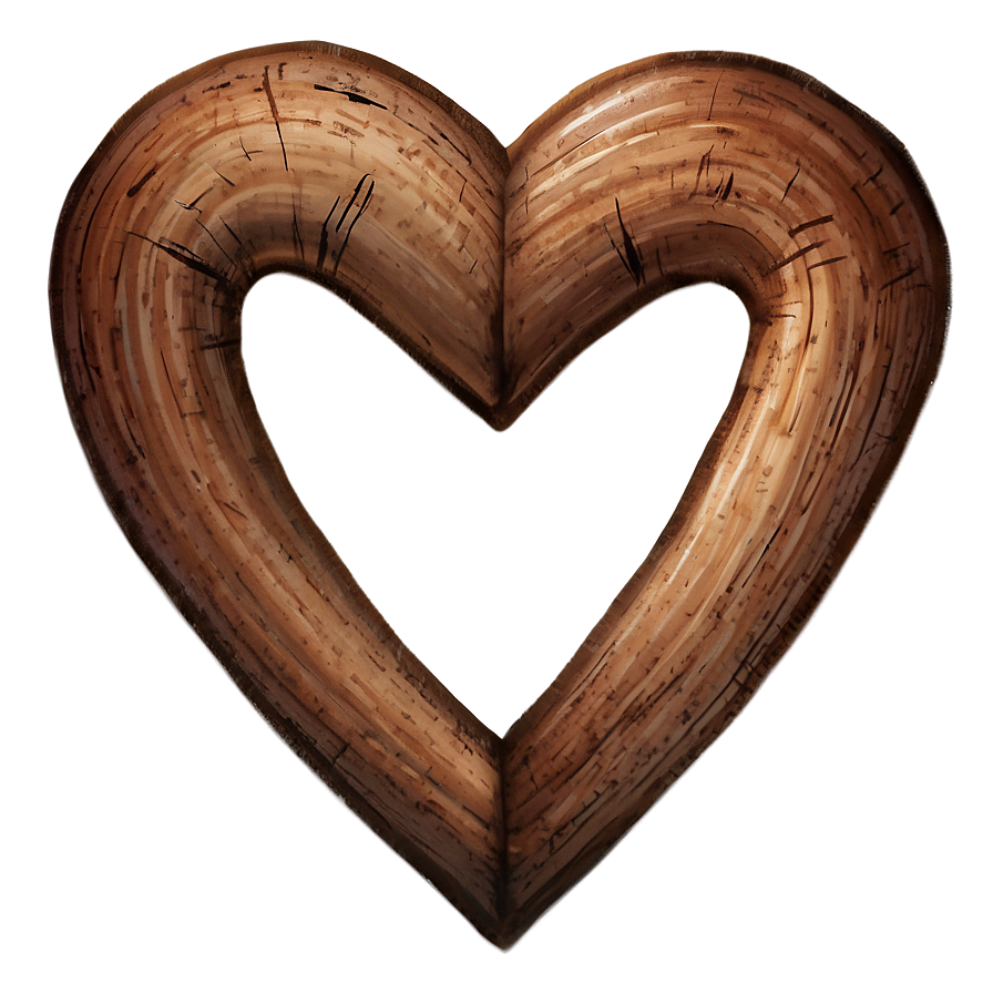 Rustic Heart Drawing Png 06202024