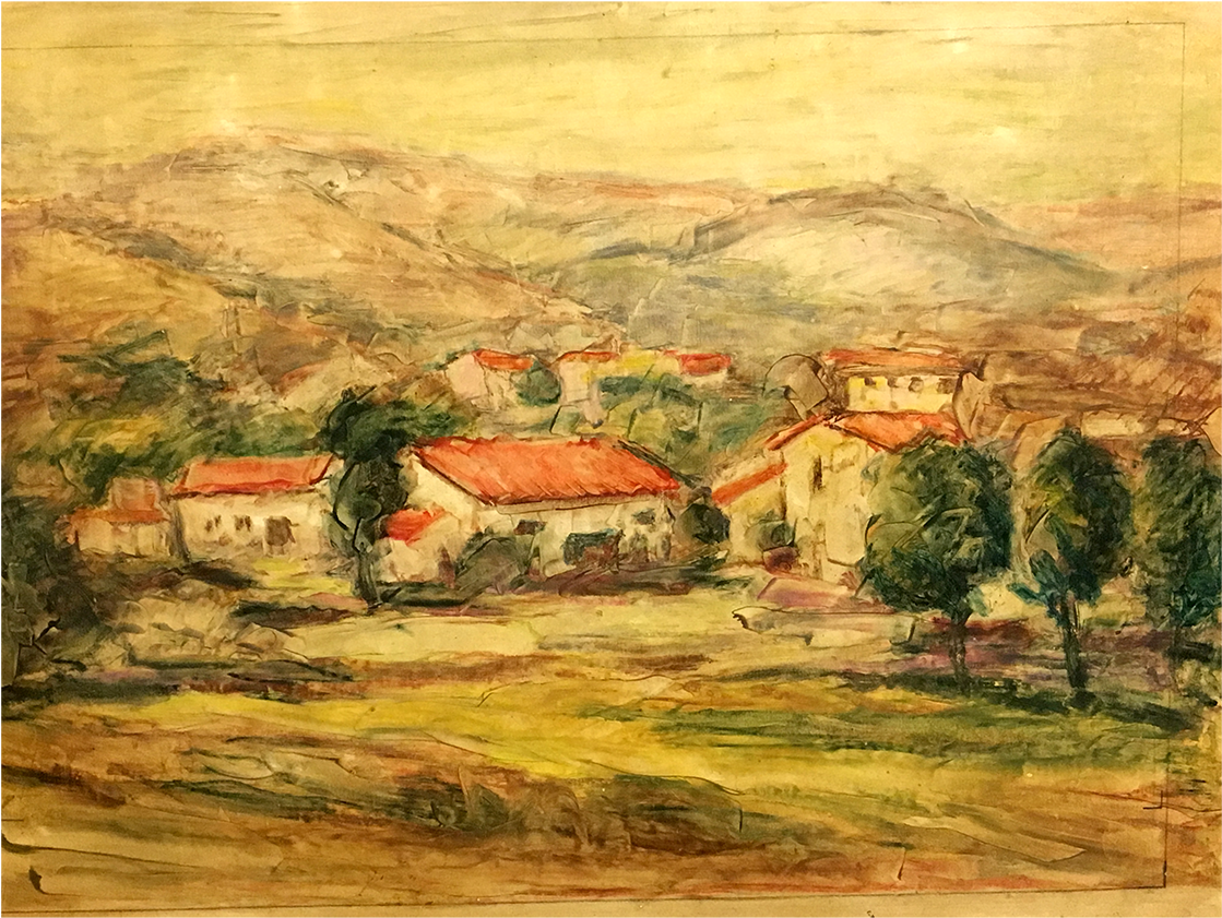 Rustic_ Hillside_ Village_ Painting