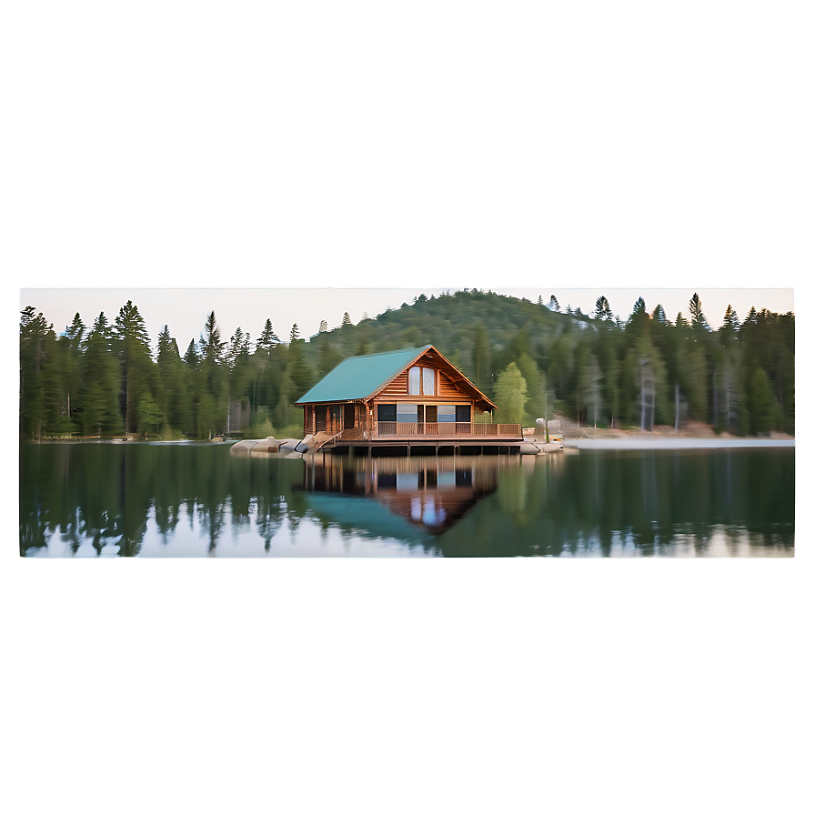 Rustic Lake Cabin Life Png 06282024