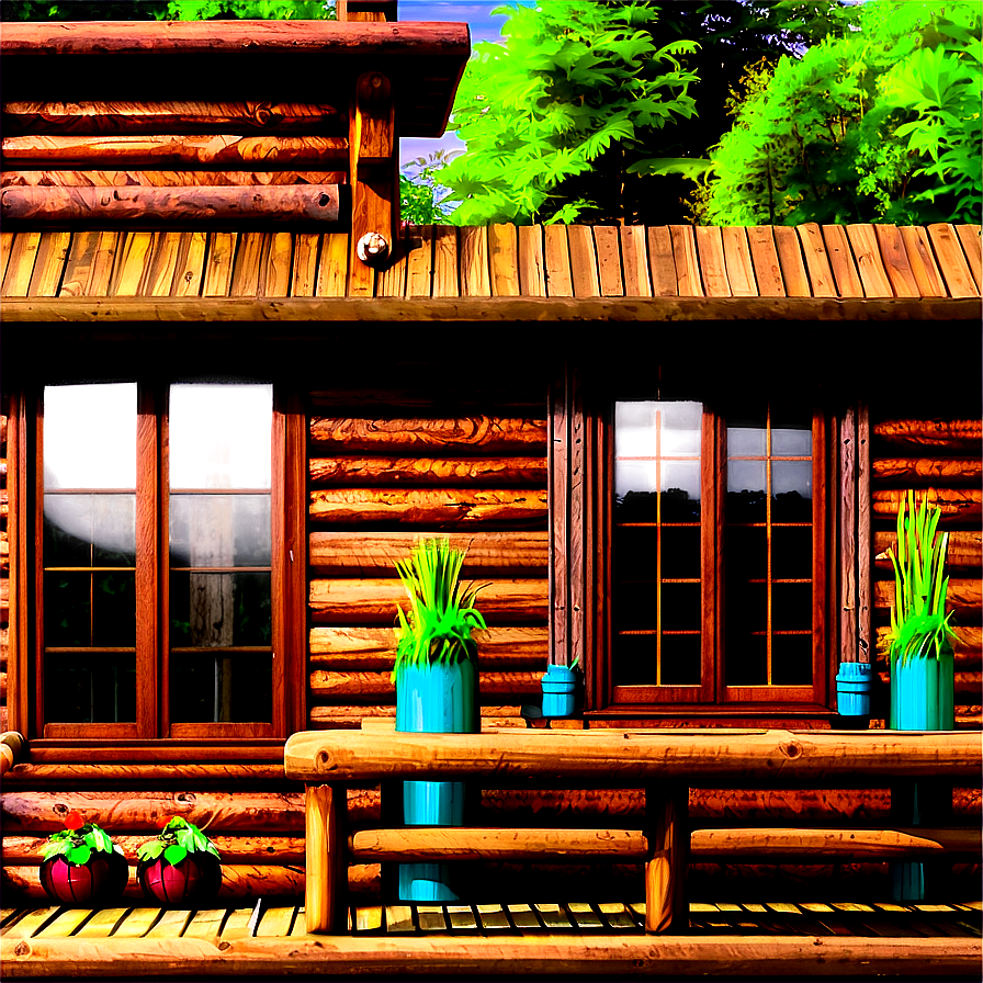Rustic Log Cabin Design PNG tuq PNG image with a transparent background, free high-resolution download
