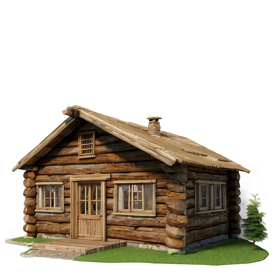 Rustic Log Cabin Png 06122024