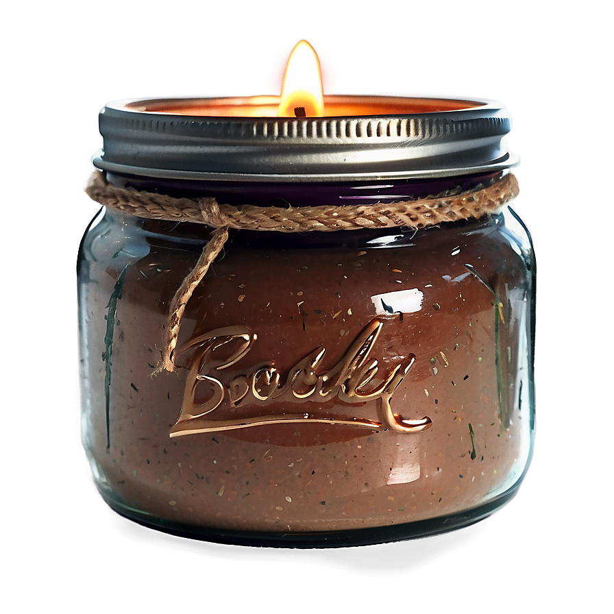 Rustic Mason Jar Candle PNG yik PNG with transparent background
