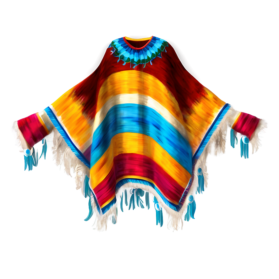 Rustic Mexican Poncho Png 06282024