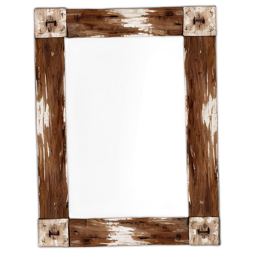 Rustic Mirror Frame PNG omr PNG image with a transparent background, free high-resolution download