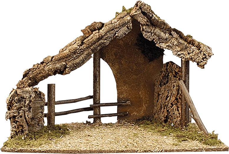 Rustic Nativity Stable Scene