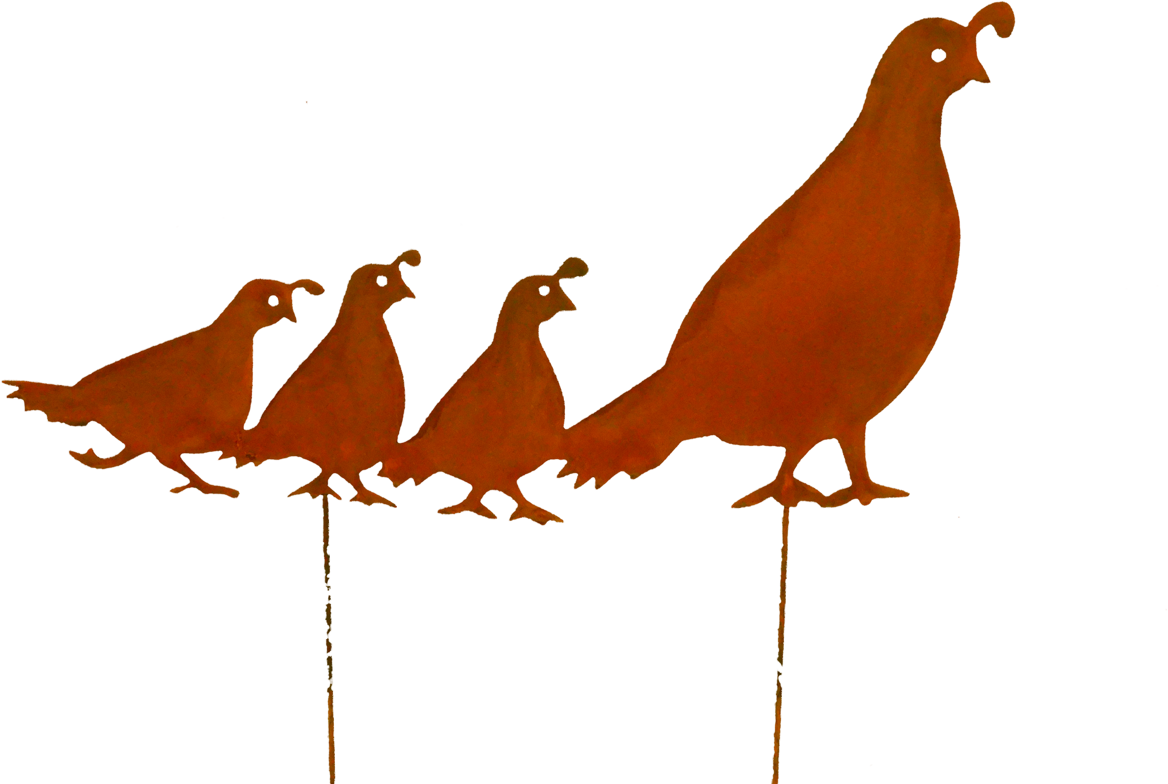 Rustic Quail Silhouette Art