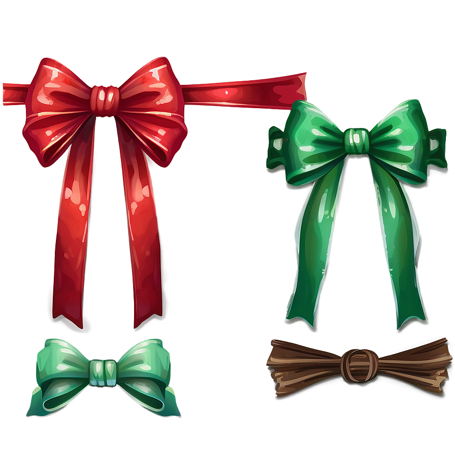 Rustic Red Bow Png Rtt44