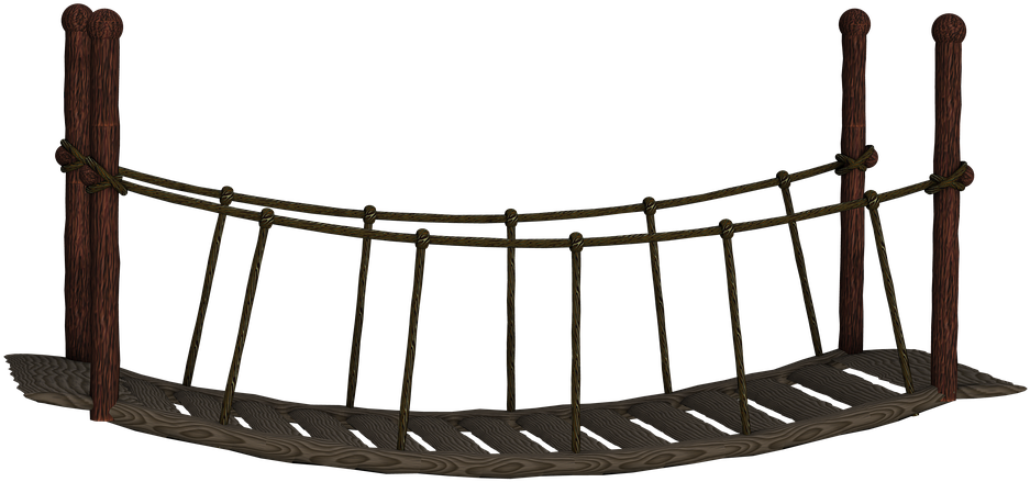 Bridge, Suspension Bridge, Wooden Bridge - Transparent Background Bridge Clipart, HD Png Download PNG with transparent background