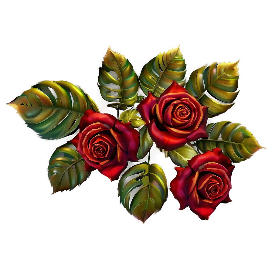 Rustic Rose Decoration Png 06292024