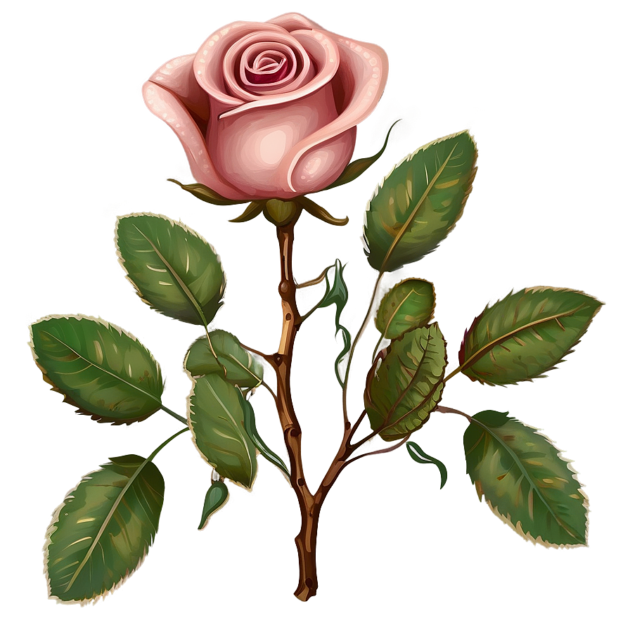 Rustic Rose Decoration Png 54