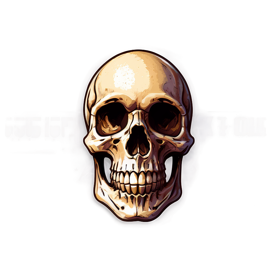 Rustic Skull Sketch Png B