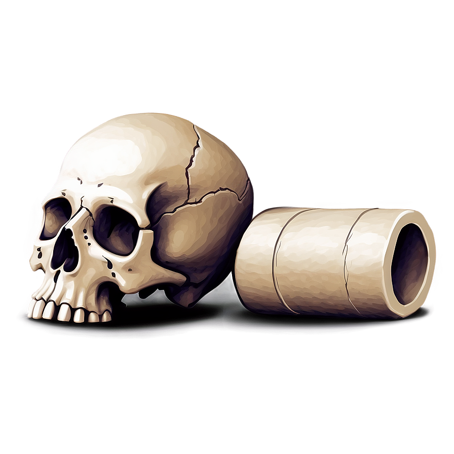 Rustic Skull Sketch Png D