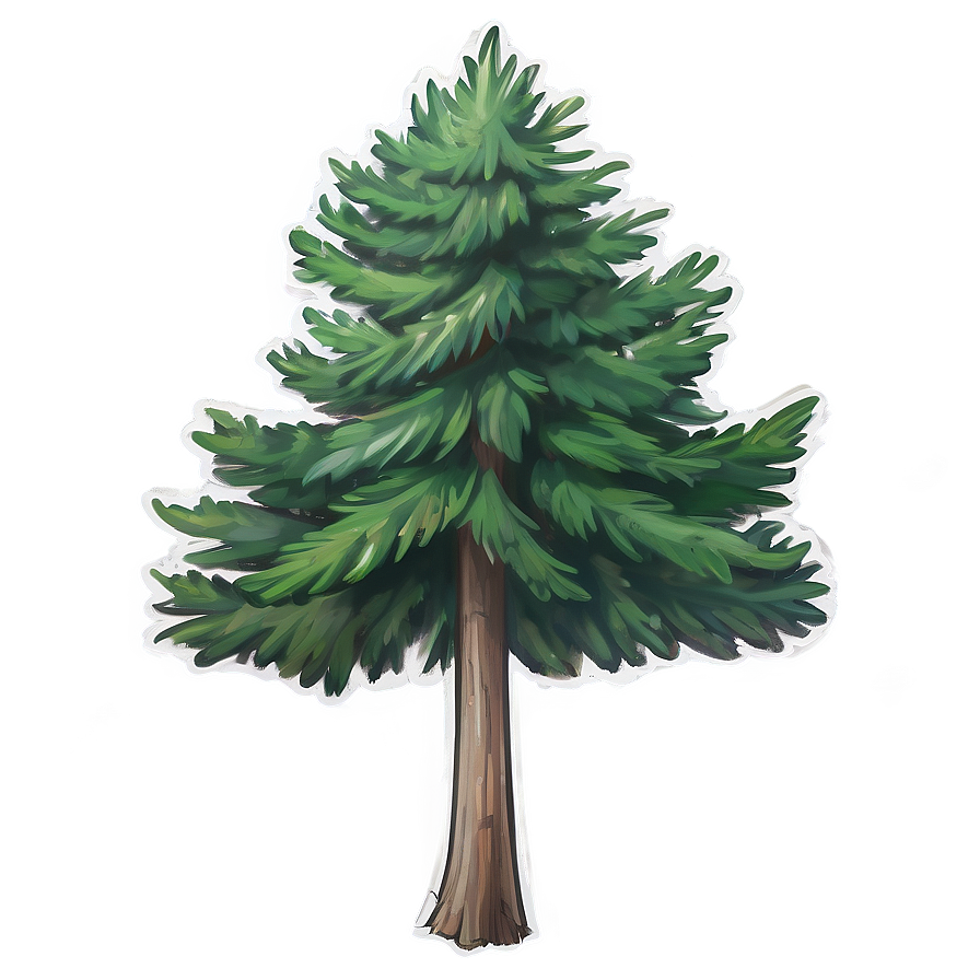 Rustic Spruce Tree Sketch Png 22