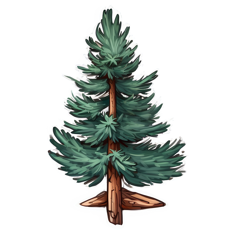 Rustic Spruce Tree Sketch Png Tlr54