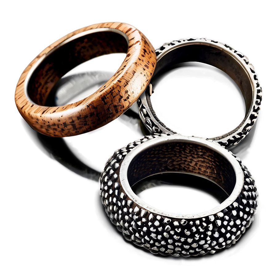 Rustic Textured Rings PNG xif2 PNG with transparent background