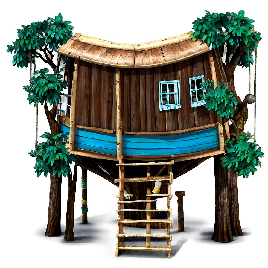 Rustic Tree House PNG 06282024 PNG image with a transparent background, free high-resolution download