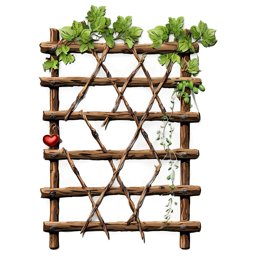 Rustic Trellis For Vines Png 06282024