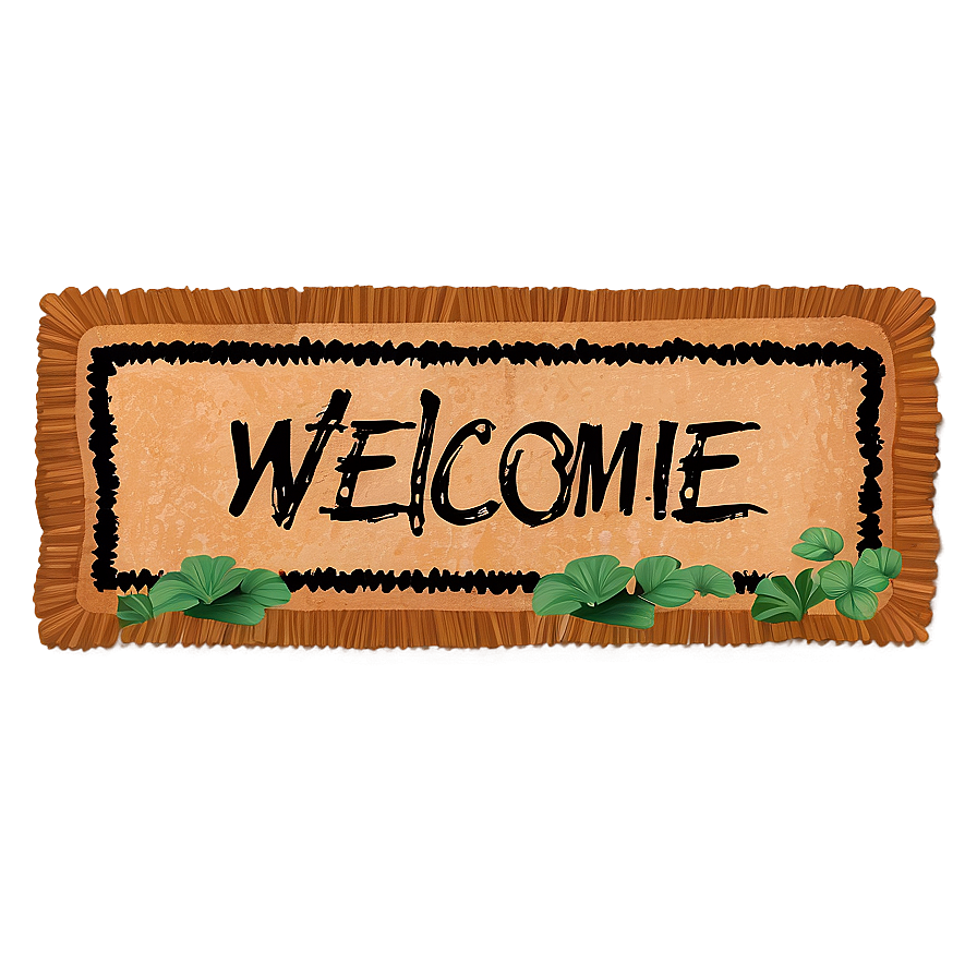 Rustic Welcome Mat Png Xov