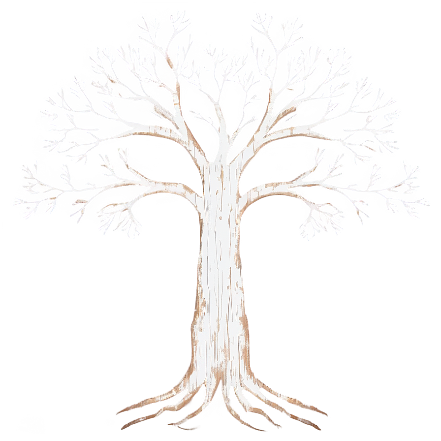 Rustic White Tree Art Png Qmy