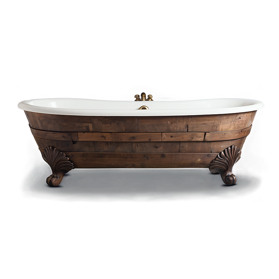 Rustic Wooden Bath Tub PNG sjm PNG image with a transparent background, free high-resolution download