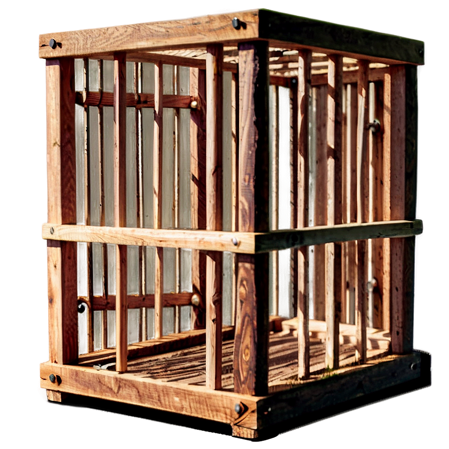 Rustic Wooden Cage PNG 60 PNG image with a transparent background, free high-resolution download